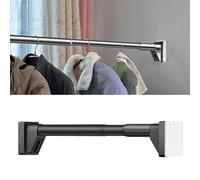 Tringle de placard rétractable réglable de 0,5 m à 4 m, sans perçage, en acier inoxydable, cintre peu encombrant pour l'organisation de la salle de bain et du placard