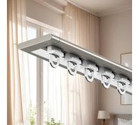 Tringle de plafond auto-adhésive sans perçage réglable de 2,7 m à 3,7 m pour placard de douche - Installation sans Dama Champagne (4,1 m)