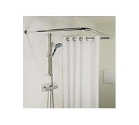 Tringle de Rideau de Douche Combi Chrome Rail Salle de Bain Maison 436885