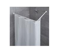 Tringle de rideau de douche d'angle 90x90 cm Blanc, tige de bain, tiges de bain, tringle de rideau de douche, tige de plafond