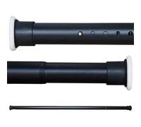 Tringle De Rideau De Douche Extensible Sans Perçage 160-210CM Acier Au Carbone Noir Tringle A Rideaux Vêtements Télescopique Barre A Tension Pour Salle De Bains Fenêtre Cuisine Armoire