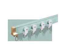 Tringle de rideau de douche flexible monorail avec crochets - Séparateur de pièce pliable pour camping-car et hôpital Fixation au plafond/mur 1,5 m Vert - Solution d'intimité polyvalente