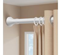 Tringle de rideau de douche télescopique, 410-500cm 360-450cm 160-250cm 40-55cm Tringle Rideau Extensible Sans Percage, Barre de Douche for Salle de Bain Chambre Placard Fenêtres Portes(Blanc,360-450c