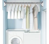 Tringle de rideau de douche télescopique, 410CM-500CM, 360CM-450CM, 160CM-250CM, 40CM-55CM, Tringle Rideau Extensible Sans Percage, Barre de Douche pour Salle de Bain Chambre Placard Fenêtres Portes (