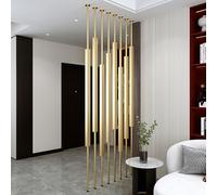 Tringle de séparation de pièce en métal, séparateur de pièce du sol au plafond, cloison isolée avec pied réglable, barre de grille décorative pour paravent, 5/8 pièces (8 pièces - A, 110 cm)