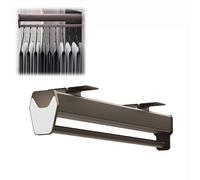 Tringle De Voiturier Extractible Pour Cintres à Pantalons, Tringle à Vêtements Extractible Pour Placard, Réglable Sur Le Dessus Coulissant, Barre De Porte-pantalon(Size:46cm / 18.11 inch,Color:Marron)