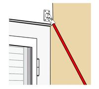 Tringle manivelle - AFBAT - H.1200 x L.12 x P.12 mm - Acier laqué - Intérieur - Élégance