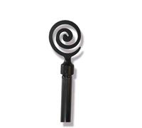 Tringle métal 120 a 210 cm avec embouts déco Spirale (NOIR)