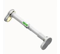 Tringle Penderie Barre de Penderie Extensible en Métal 3.7 4.3 4.9 m, Barre de Rideau de Douche Décorative avec Niveau à Bulle, Barre de Valet de Penderie Rétractable Sans Perçage(White,1.8-3.0m (5.9-