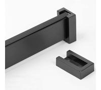 Tringle Penderie Tiges de Placard en Métal Fixées au Mur, Porte-Cintre Plus Large avec Kit de Supports, Barre D'organisateur de Vêtement De Garde-Robe Antidérapante, Facile à Couper (Color : Black,