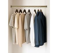 Tringle Penderie Tringle à Vêtements Ronde en Bronze Champagne, Tube de Support Robuste pour Vestiaires Commerciaux, Fenêtres, Placards et Valets de Chambre(60inch/152cm)