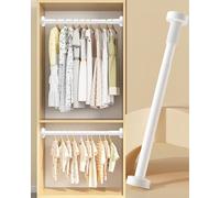 Tringle Penderie Tringle de Placard Blanche Sans Perçage, Tringles à Rideaux de Douche Extensibles Réglables, Salle de Bains Buanderie Fenêtre Armoire Poteau pour Suspendre Les Vêtements ( Size : 1.1~