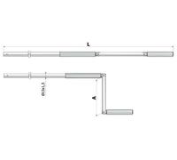 Tringle pour volet roulant alu blanc diamètre 13 x 1,5 mm longueur 1800 mm CHERUBINI 7457180N2607C
