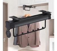 Tringle rétractable pour placard - Support de rangement robuste pour vêtements, écharpe, pantalon, cravate, serviette et chaussettes