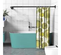 Tringle Rideau Douche Angle, Barre Douche Angle, Tringle Rideau Douche Extensible pour Salle De Bain, Baignoire, Magasin De Vêtements(Size:D 70-95cm x 105-165cm,Color:Noir)
