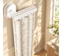 Tringle Rideau Douche Rétractable Pliable Murale Angle Rail 5Folds-A | Support de douche d'angle antirouille réglable 360° gain de place tige incurvée robuste salle de bain dressing