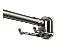 Tringle Rideau en Acier Inoxydable, Tringle Rideau Sans Percage，Réglable de 65 À 490 Cm, pour Salle de Bain, Fenêtres ou Placards(Gray,170-250cm/67-98in)
