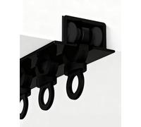 Tringle Rideau Rail de Rideau Coulissant Encastré Ultra-mince et Invisible pour Cloison, avec Courte-Pointe d'Obscurcissement pour Lit en Mezzanine, 10 15 20 30 pi(Black,28.5ft/342in/869cm)