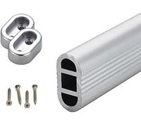 Tringle robuste de 50,8 cm en alliage d'aluminium avec bride, barre de suspension facile à installer pour armoires à chaussures et placards - et robuste