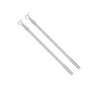 Tringle Télescopique Inclinable pour Store, Longueur Réglable de 33 à 61 cm, Crochet pour Cintre, 2 Pièces