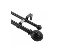 Tringles à rideaux doubles de 91,4 à 182,9 cm avec embouts ronds à longueur réglable