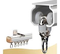 Tringles à rideaux en aluminium et rails de montage au plafond, rideau de douche pour porte coulissante de camping-car, séparateur de pièce complet d'accessoires