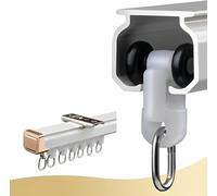 Tringles à rideaux en aluminium et rails pour système de rideau de douche, fenêtre, accessoires de rideau de camping-car, séparateur de porte coulissante pour la maison et les voyages
