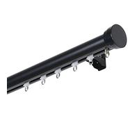 Tringles à rideaux murales robustes de 1 à 6 m en aluminium élégant pour séparateur de pièce, chambre à coucher, baie vitrée, cuisine, salle de bain, bureau (couleur : B taille : 400 cm)