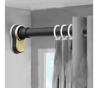 Tringles à rideaux réglables sans perçage pour une utilisation en intérieur et en extérieur, rail de séparation de placard mural en aluminium (0,9 à 1,6 m, convient pour les fenêtres et les espaces)