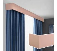 Tringles à rideaux robustes pour montage au plafond, longues cantonnières de fenêtre sans rails, corniche décorative rose, 3 m de long pour une décoration d'intérieur élégante