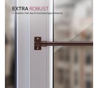 Tringles de cafés marron foncé 75-125 cm + supports de serrage