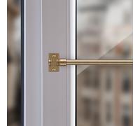Tringles de cafés or laiton mat 125-225 cm + supports de serrage