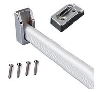 Tringles de penderie， Tringle de penderie Ovale en Aluminium for Suspendre Les vêtements, kit d'organisation for penderie, Cintre Mural(Silver,40in/102cm)