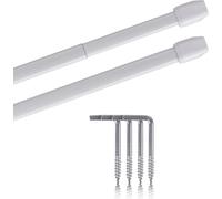 Lot de 2 barres de vitrage Blanc 40/60 cm