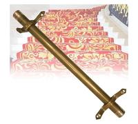 Tringles d'escalier élégantes en laiton for tapis, lot de 13 marchepieds réglables avec supports et vis(Brass-3pcs,91cm(36in))