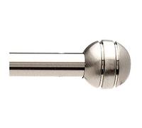 TRINGLES Rondes pour VITRAGE Metal | Ø10 | 1 Tringle Ronde Embout Boule 40-70CM | Chrome Mat