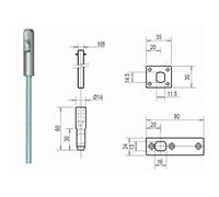 Tringles TEG complet 837 pour serrures 2 et 3 points - F15837SG00