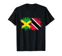 Trinidad et Jamaïque ensemble, moitié Trini, moitié jamaïcain T-Shirt