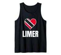 Trinidad Tobago Limer Heart Flag Caribbean Pride Culture Débardeur