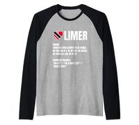 Trinidad Tobago Limer Word Def Heart Flag Caribbean Pride Manche Raglan