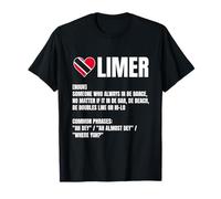 Trinidad Tobago Limer Word Def Heart Flag Caribbean Pride T-Shirt