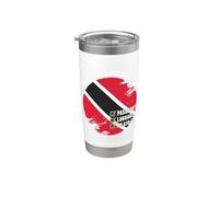 Trinité-et-Tobago Lié Pays Voyage Trini Drapeau Vacances Gobelet isotherme en acier inoxydable double paroi