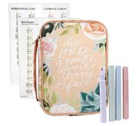 Trinity Church Supply Ensemble de couverture de la Bible avec surligneurs et onglets de chapitre, cadeaux religieux pour femme, 16,5 x 24,1 cm