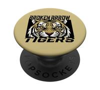 Trinity Love Clothing Co. Flèche brisée Yeux de Tigre PopSockets PopGrip Adhésif
