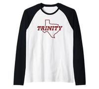 Trinity University Tigers State of Texas Logo Manche Raglan