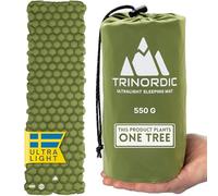 TRINORDIC - Matelas de camping ultraléger gonflable, pliable et léger, lit simple portable, pour randonnée, voyage, vert forêt