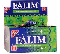 Trinovi Falim Lot de 100 chewing-gums sans sucre, goût menthe, dans une boîte, goût rafraîchissant, fraîcheur durable, gomme à chewing sans sucre avec parfum menthe dans une boîte
