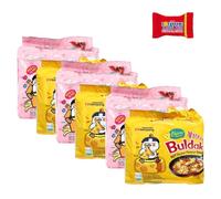 Trinovi Samyang Trinovi Lot de 3 boîtes de 5 paquets de 5 paquets de nouilles au poulet épicé et ramen (saveur carbonara, 3 paquets de 5 paquets)
