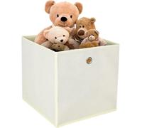 Trintion Boîte de Rangement,Lot de 4, 32 x 32 x 32 cm, Cubes, pour Étagère, Pliables，pour Jouets, Vêtements (beige)