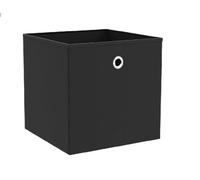 Trintion Boîte de Rangement,Lot de 4, 32 x 32 x 32 cm, Cubes, pour Étagère, Pliables，pour Jouets, Vêtements (noir)